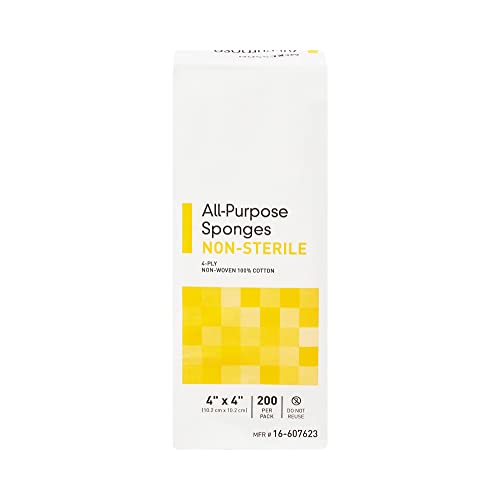 SurgiMac Non-Woven Sponges, 100% Cotton, Nonwoven Gauze, 4-Ply, 4 x 4 inch Non-Sterile, 200-Count Pack miniatura 2
