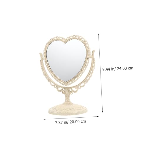 Miroir cosmétique rotatif beige résout les reflets déformés pour coiffure - 5