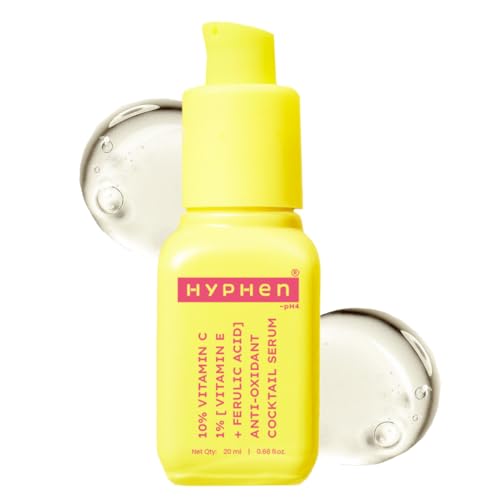 Image of Hyphen 10% Vitamin C, 1% Vitamin E & Ferulic Acid Serum| Clinically Tested to Brighten, Treat Dark Spots & Pigmentation | 12Hr Slow Release Formula| Non-Irritating, Suitable for Sensitive Skin - 20ml