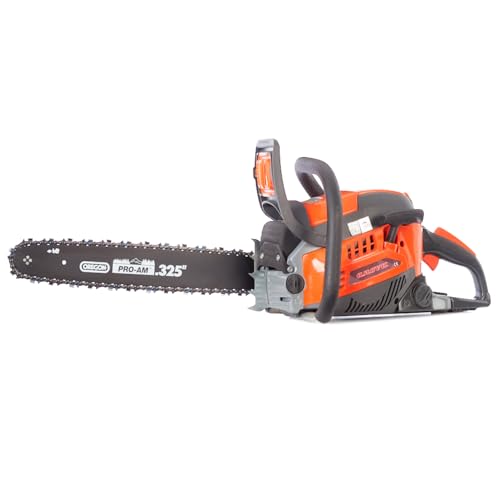 ANOVA - Motosierra Gasolina | 3,2 HP - 2,4 KW | 54,3 CC | 5,7 KG | Espada 18' -.325' - 45 CM OREGON | Para Tala, Poda y Corte de Madera en Jardín y Trabajos Forestales | Arranque Manual