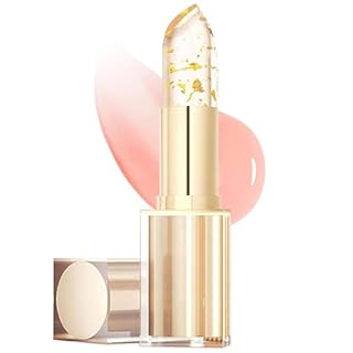 Transferproof Gold Foil Color Changing Lipstick - Transparent Crystal,Moisturizing Lip Plumper, Long-Lasting Tint Balm for Dry Cracked Lips, Girly Beauty Essentials