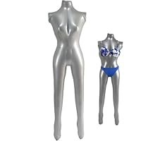 Glixoft Inflatable Mannequin Female Full Body Mannequin Portable Clothes Trousers Underwear Dummy Display Model for Window Models