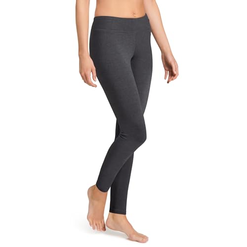 Jockey Women's Activewear Cotton Stretch Ankle Legging, Charcoal Grey Heather, L