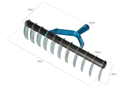 KOTARBAU® Cutting rake 345 x 100 mm for removing moss and lawn felt, blue - Image 2