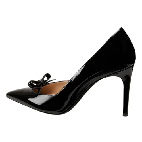 Zszszsu Women's Sexy Pointed Toe Pumps with Bowknot Stiletto High Heels Slip On Comfy Dress Party Daily Basic Shoes Size 4-16 US3