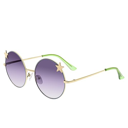 FAA'N Kids Sunglasses Boys Girls Fashion Metal Party Y2k Round Sunglasses with Star