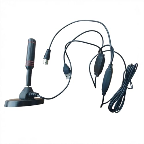 Antena portátil Freeview HD TV con base magnética - Antena digital para interiores y exteriores para televisores DVB-T/T2 y caravanas