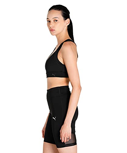 PUMA PUMA womens Mid Impact Own It Sports Bra, Puma Black, Large US