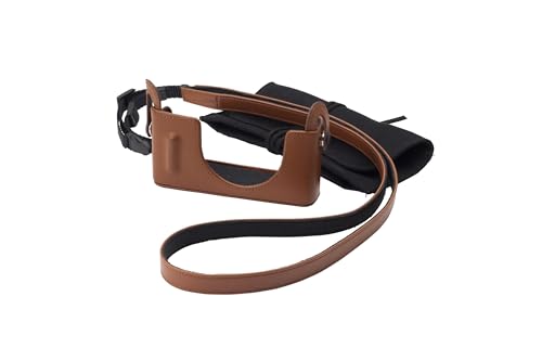 Funda para cámara Fujifilm XQ1 de cuero marrón miniatura 5