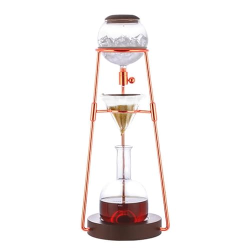 Torre de Goteo para café frío, Torre de Goteo para café frío, cafetera de 500 ml para Uso doméstico con Hielo, gotero Ajustable, cafetera de Vidrio Desmontable para café frío, Rejilla de Ace