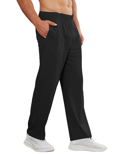 Deyeek Tear Away Pants for Men Full Zipper Legs Sweat Pants Mens Open Bottom Sweatpants Breakaway Cotton Post Surgery Pants4