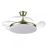 Bilake Ventilador de Techo tridente | Lampara Ventilador de Techo con luz 59W 6980Lm | Mejor Ventilador de Techo 2025 Calidad Precio