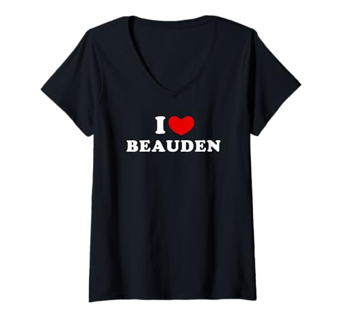 Femme I Love Beauden, J'Aime Beauden T-Shirt avec Col en V