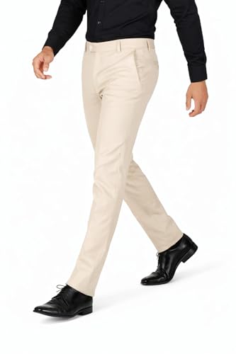 Image of Formal Pants for Men Office Wear - Premium Regular Fit Formal Trouser for Men, Boys, Gents Bottom Formal wear for Office Meeting, Party, Gathering, Wedding