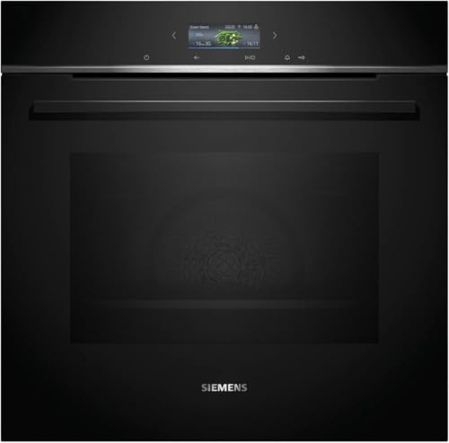 Siemens HB774G1B1, iQ700 - Forno da incasso intelligente, 60 x 60 cm, Made in Germany, colore: Nero activeClean Pirolisi & HumidClean Hydrolyse, Air Fry, programmi automatici, touch screen colorato