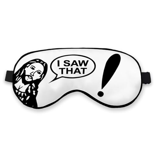 Kdqua Jesus I Saw That おもしろアイマスク レディース メンズ 男の子 キッズ シルク 遮光 アイマスク 睡眠 旅行 昼寝 仕事 イエス 絵 面白い 調節可能なストラップ ソフト 軽量 スリープマスク
