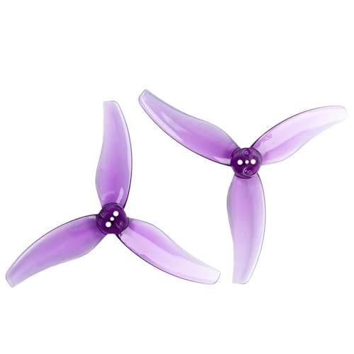 Hélice 3 pales 3.5 pouces pour drone de type G3630-3 avec moteur 2004 en lot de 6 paires violettes