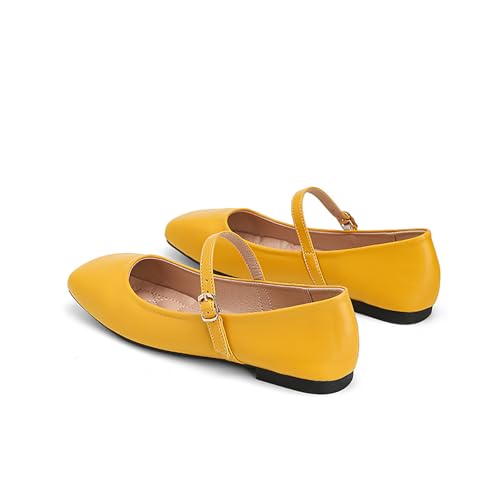 Womens Comfortable Dressy Flats Square Toe Buckle Strap Mary Jane Flats Summer Slip On Shoes for Office Work Business Casual3