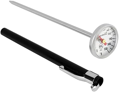Escali AH2 Instant Read Small 1-inch Dial Thermometer Fahrenheit Protective Sheath Shatter Proof NSF Certified Commercial (5-inch Probe Length)