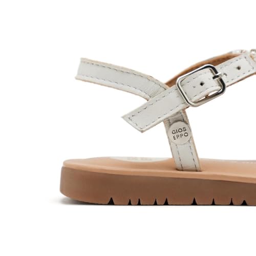 GIOSEPPO Girl's Modern Flat Sandal, White, 8 us4