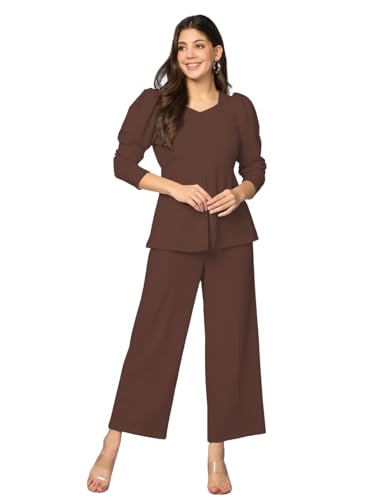 Image of Leriya Fashion Co-ord Set for Women Stylish Lycra Cotton | Western Summer Dress for Woman | Trendy Summer Casual Travel Outfit | A Line Dresses for Women | Western Stylish Midi Party Dress Outfits