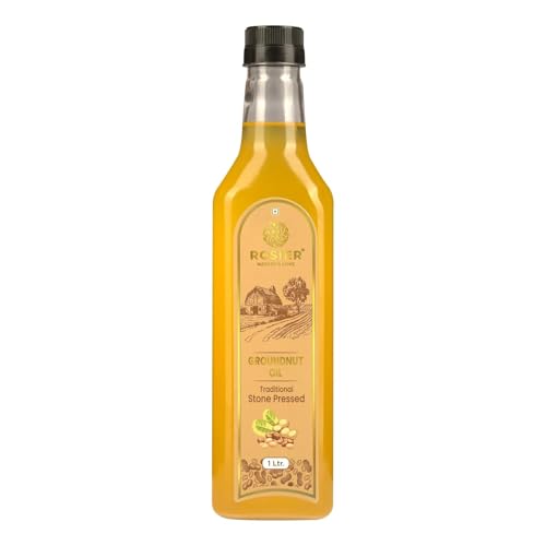 Image of Rosier Stone Pressed Organic Groundnut Oil (800 ml) | Traditional Stone Pressed Peanut Cooking Oil | Kolhu /Kacchi Ghani /Chekku |