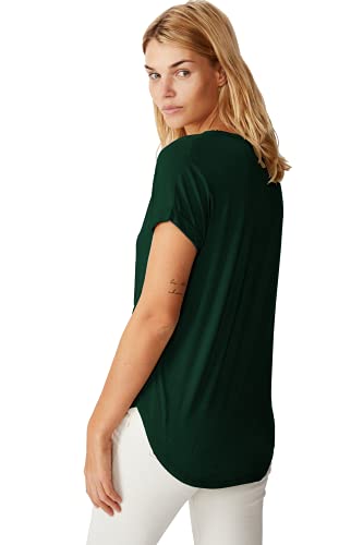 Image of Fabricorn Stylish Plain Up and Down Cotton Tshirt for Women