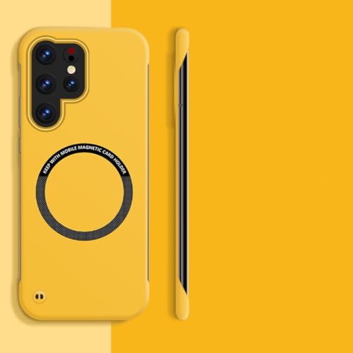 Coque magnétique S20 Plus jaune ultra fine et rigide