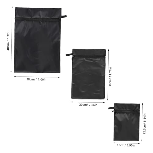 Levemolo 3 bolsas impermeables para cambiar pañales negras miniatura 2