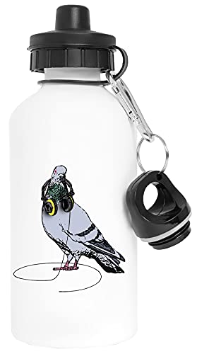 Bottiglia d'acqua da 500 ml Techno Piccione Alluminio Bianca Bottiglia d\'acqua Can Tappo A Vite Aluminium White Water Bottle With Screw Cap