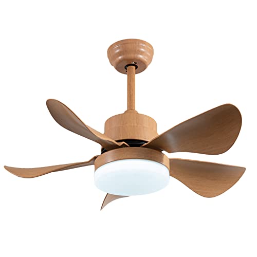 Deckenventilatoren mit Beleuchtung und Fernbedienung DC Reversible Deckenleuchte Fan LED Dimmbare Deckenleuchte 6 Geschwindigkeit Timer Holz Ventilator Lampe Leise Cover