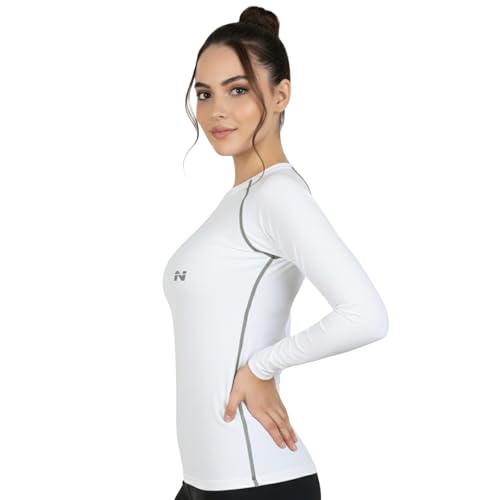 Image of NINQ Women's Long Sleeve Compression T-Shirt for Gym, Running, Yoga & Sports Wear
