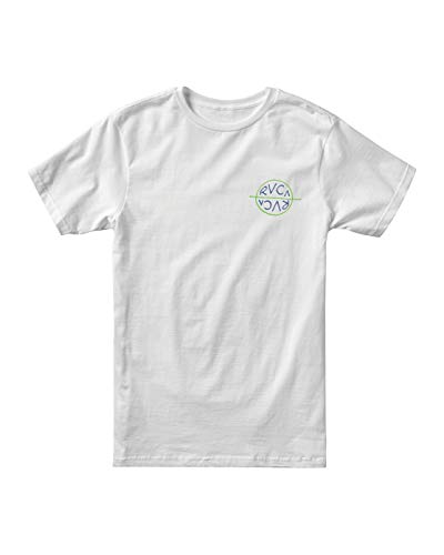 RVCA Men Palm Times Short Sleeve Tee White Large