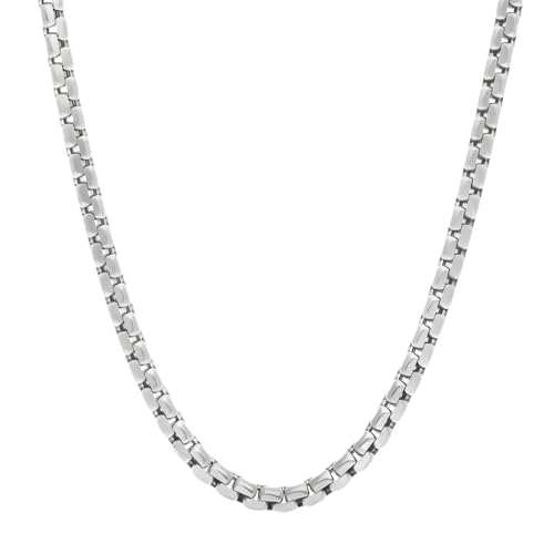 Image of THE MEN THING Chain for Men, Luxury Pure Titanium Steel Chain | Silver Stainless Steel Chain | Necklace Jewellery for Men & Boys