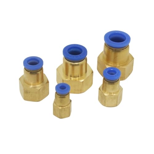 Conector neumático rápido PCF de latón con rosca hembra BSP estable 4