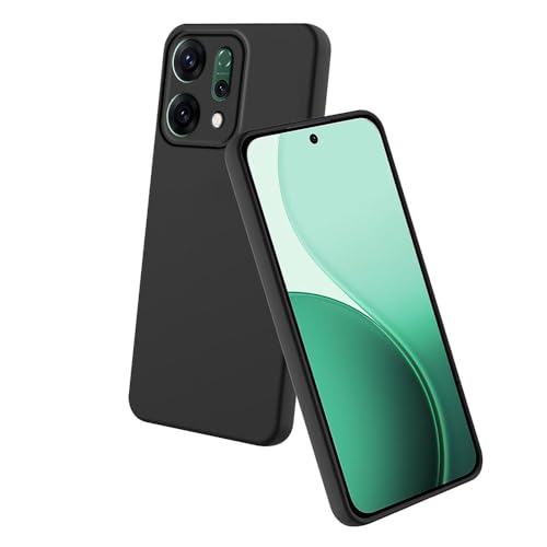 Image of Back Cover for Oppo Reno14 5G | Full Camera Protection | Premium Liquid Silicon Case | Flexible Bumper Case for Oppo Reno14 5G (Black)