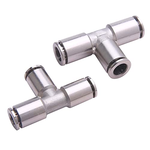 Jienk JT385 2Pcs 1/4 Inch Tube Od Union Tee Push To Connect Fittings thumb #1