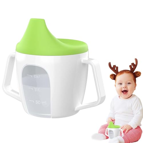 Sippy Cups | 4.72 x 4.13 pulgadas Infantil de pulgada Copa de sorbogy a prueba de derrames transparente con escala | Copa de transición de entrenador a prueba de derrames para bebé niño pequeño