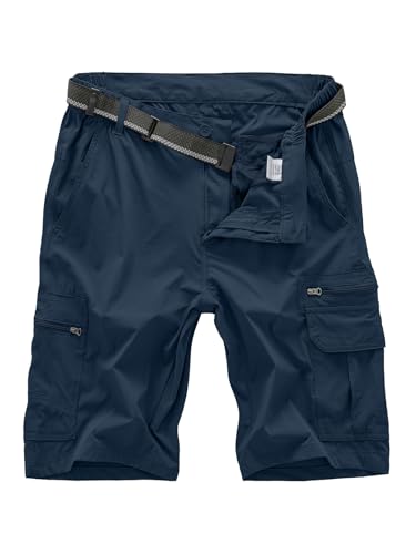 Image of Jessie Kidden Mens Cargo Shorts Expandable Waist Quick Dry Hiking Shorts