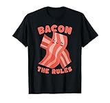 Montrez l'amour pour le bacon croustillant et le jeu de mots astucieux avec cet adorable personnage de bande de bacon de dessin animé. Dispose d'un design de bacon souriant avec la phrase humoristique « Bacon The Rules ».