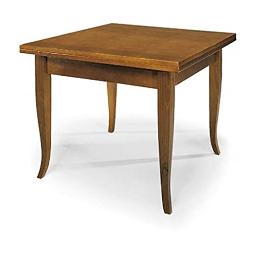 Mar.c.a. Design, Table Extensible, Table de Jardin - Table Salle à Manger et Table Cuisine en Bois, Noyer Foncé - Table a Manger Classique Rabattable...