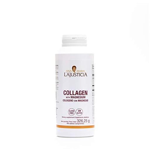 Ana Maria LaJusticia Collagen with Magnesium - 450 Tabs - Rejuvenate Your Skin - Strengthen Your Nervous System - Keep Bones and Teeth in Good Condition