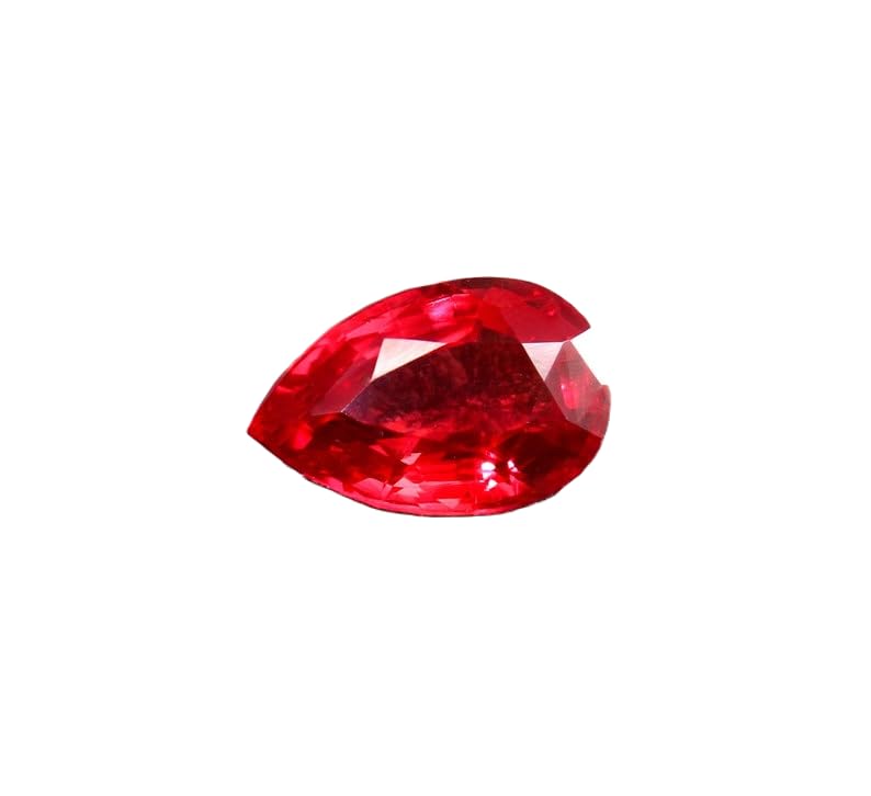 Rubis naturel en poire pour réparer ou monter un pendentif DIY