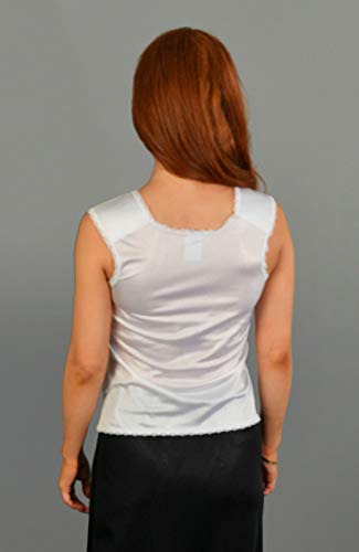 Women's Padded Shoulder Sleeveless Camisole (7101) - White - S, M, L3