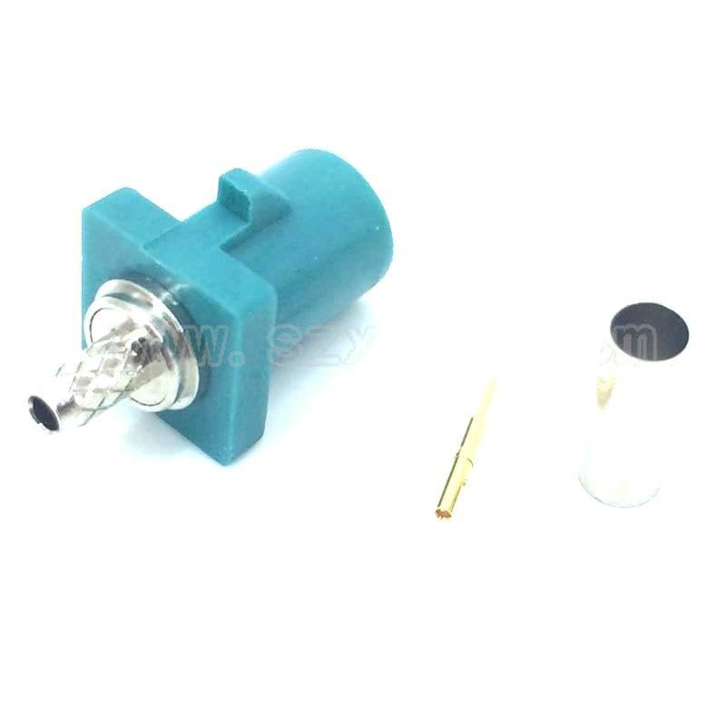10PCS GPS Devices FAKRA "Z" Male Connector 4004 SMB Male Plug pin Crimp for RG316 RG174 Cable