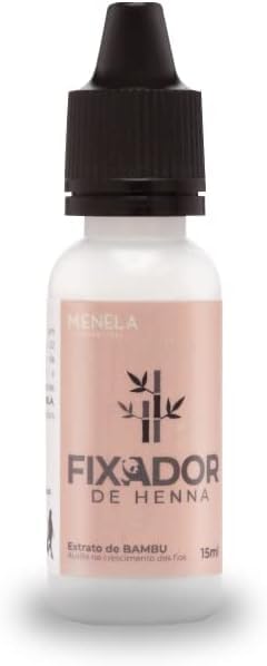 Kit Henna Professionnel pour Sourcils Menela | Henné 2,5 g + Fixateur 15 ml | Usage professionnel (Castanho Moyen)