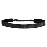 Mavi Bandz Adjustable Non-Slip Fitness Headband in Plain Jane - Black