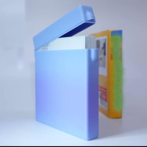 OOOOYCYHT Photo Storage for Polaroid,Light blocking and anti sticking,Assisted photo development, Photographic paper drying box (For GO(Store 9 photos), ice)