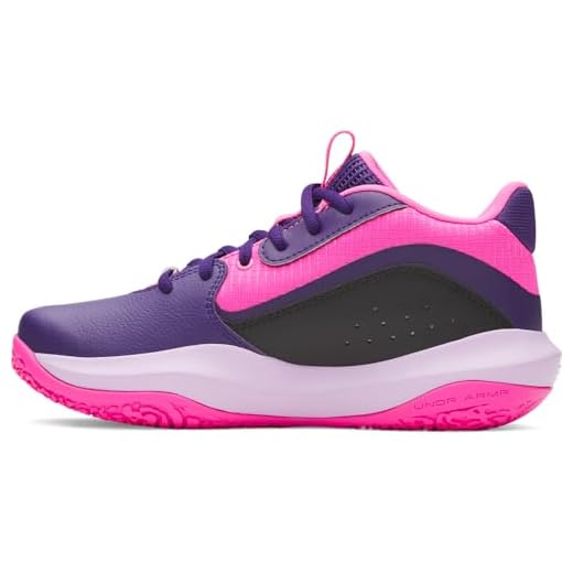 Under Armour Unisex Grade School Lockdown 7, (500) Purple/Black/Rebel Pink, 6.5, US