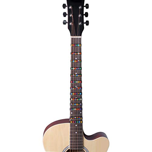 TREELF Guitar Fretboard Notes Map Labels Sticker Fingerboard Fret Decals for 6 String Acoustic Electric Guitar